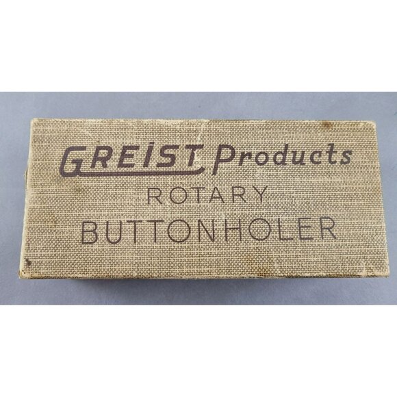 Vintage Greist Rotary Buttonholer Attachment in Box Manual 5 Attachments JH1502 - Picture 5 of 8